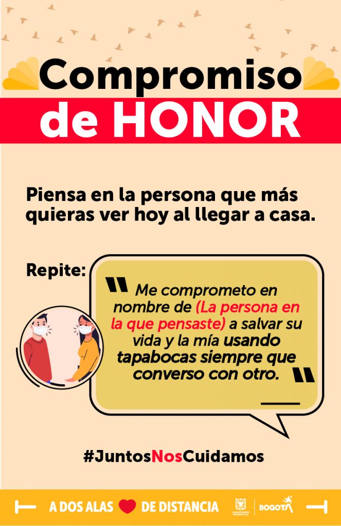 ¿Cuál es tu compromiso de honor para cuidarte y cuidar de los demás? Caja de la