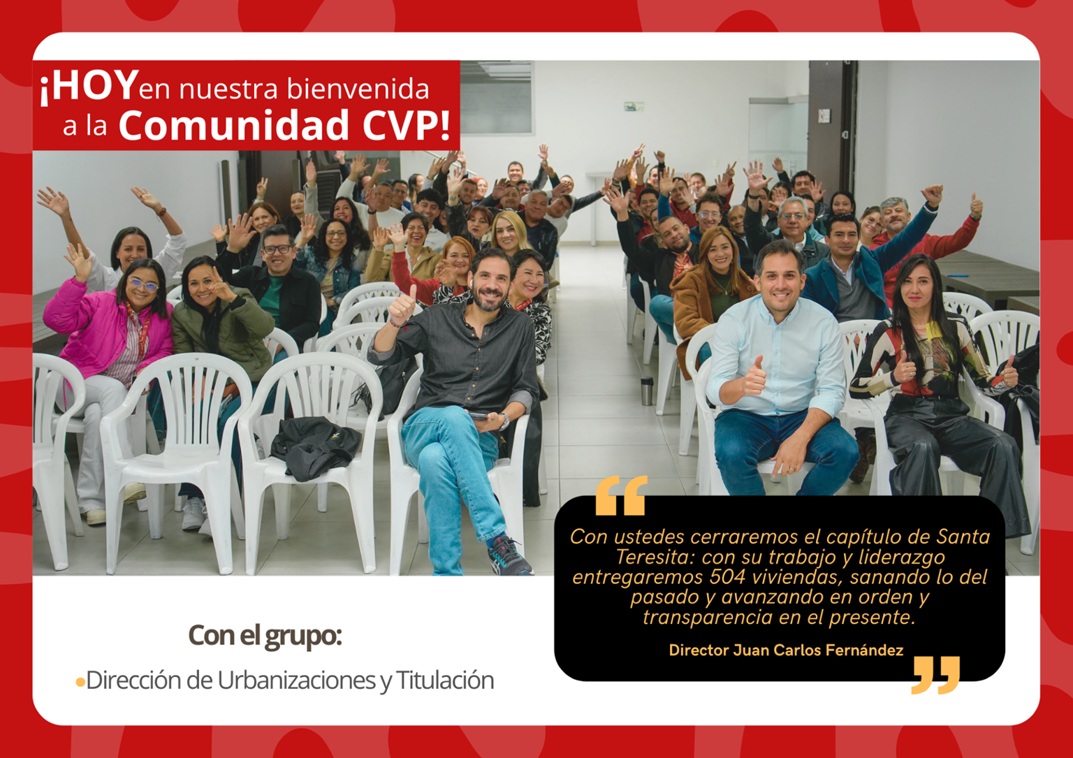 Bienvenida 2026 Urbanizaciones y Tutulación